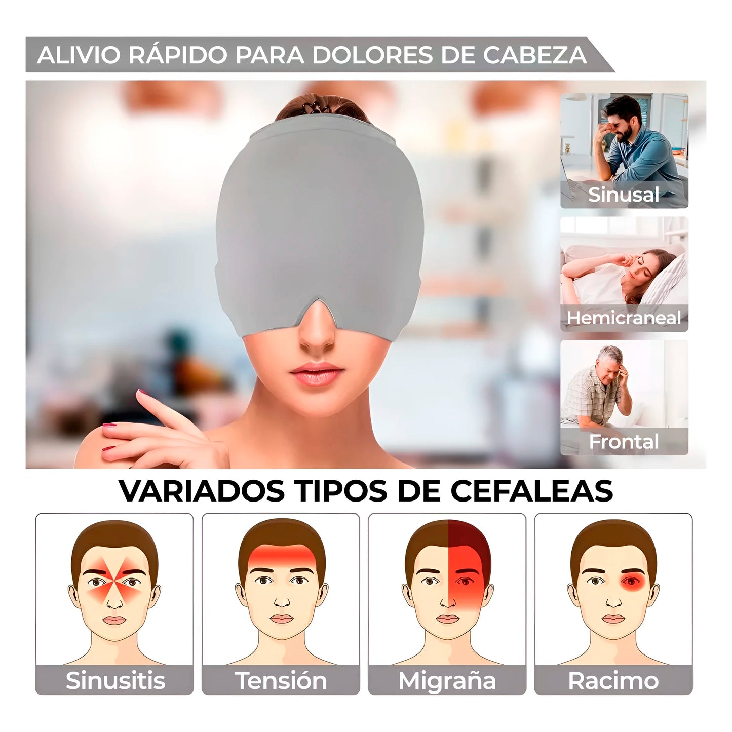 Gorro Terapéutico Anti migraña Frío & Calor 360°™