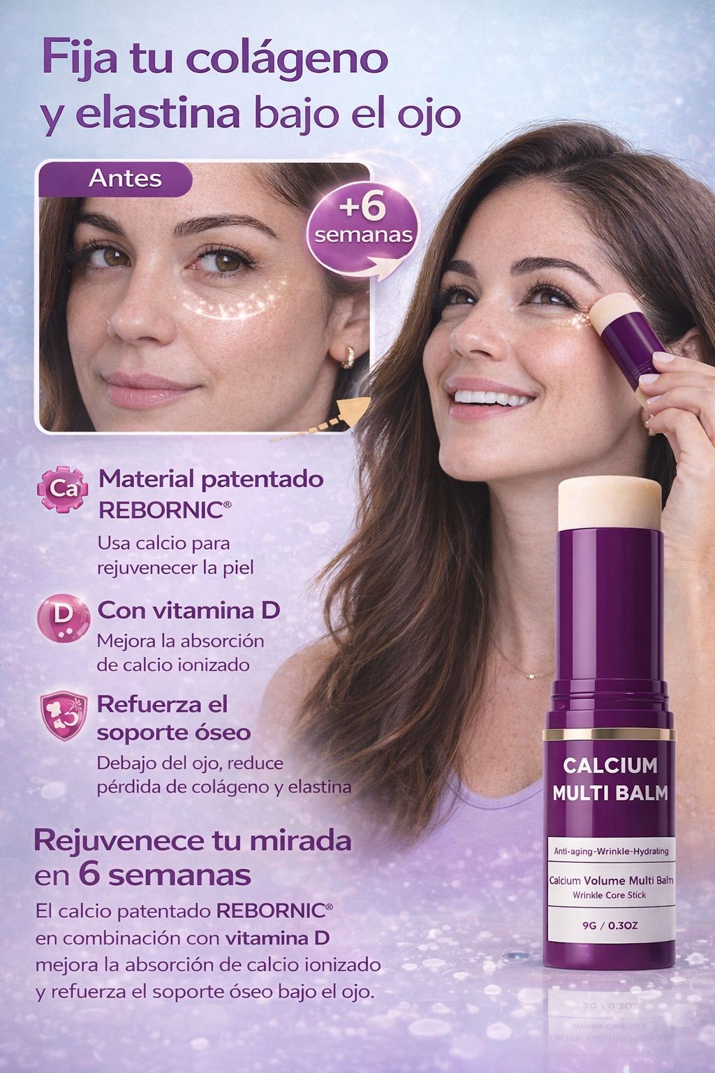 Balsamo Coreano de Calcio Arrugas para Ojos y Rostro