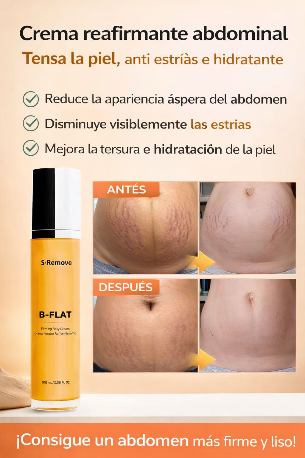 Crema para Estrías del Vientre - Tensora