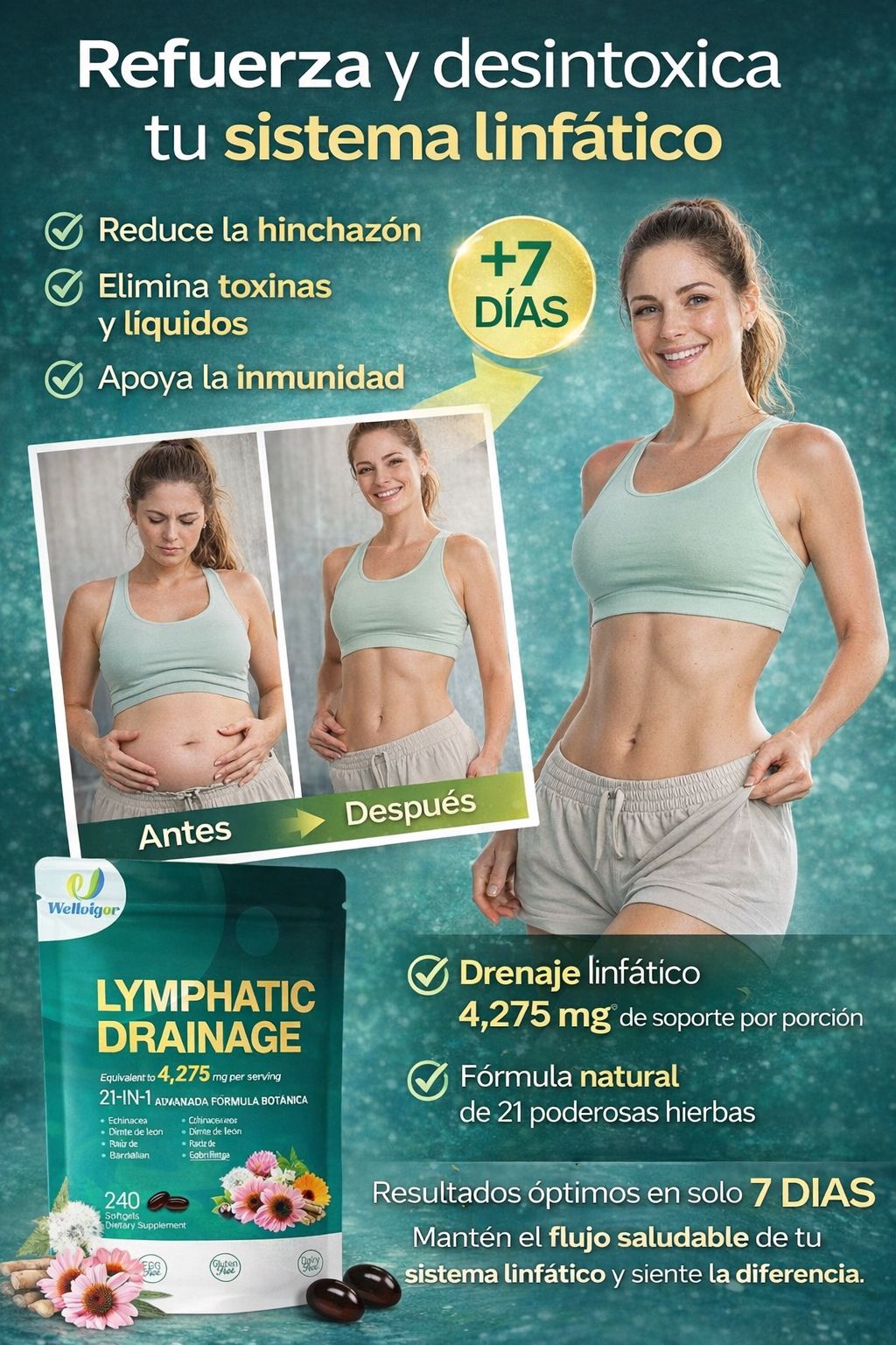 Suplemento de Drenaje Linfatico 24 en 1